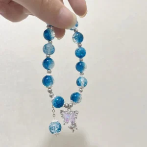 Vòng tay nữ đá hạt bướm hoa